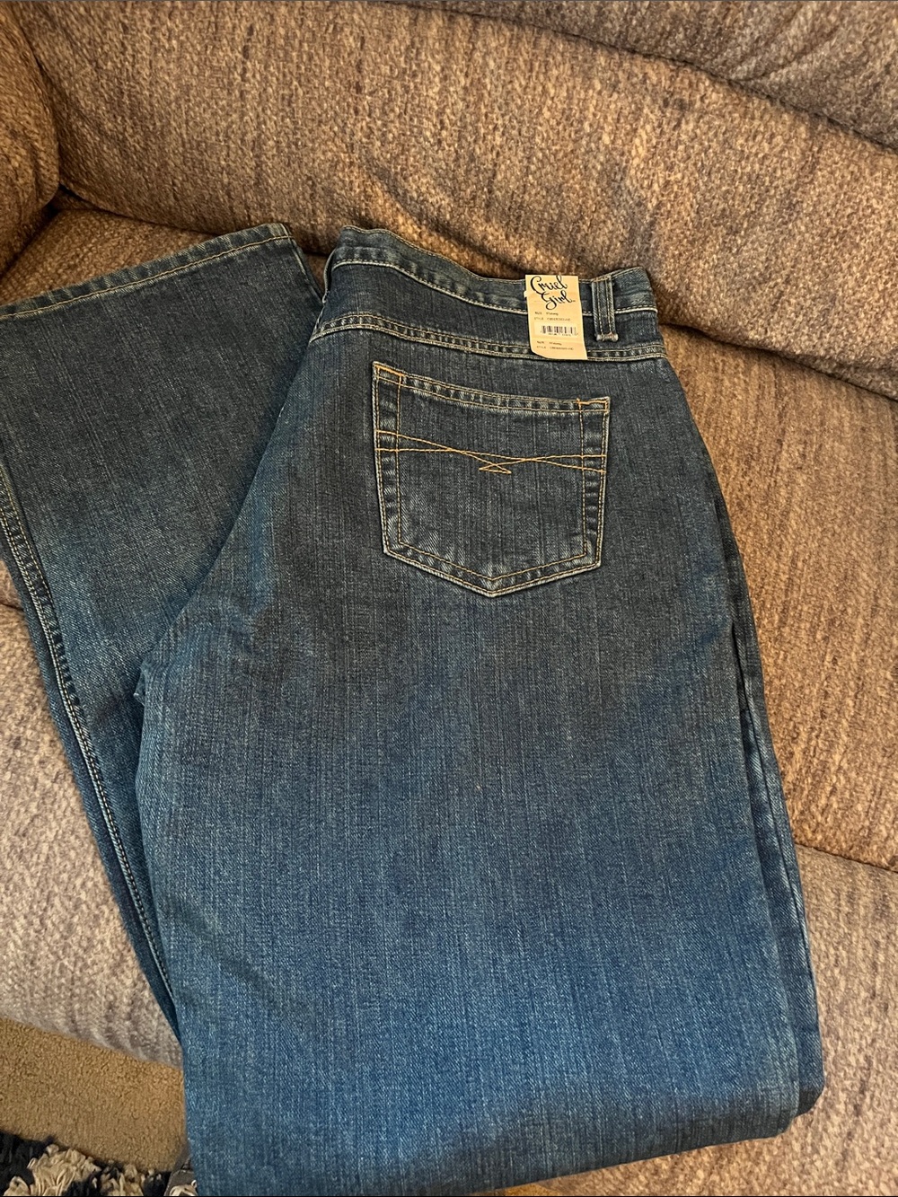 Cruel Girl Woman’s 17 xlong slim Straight Jeans in Dark Blue NWT